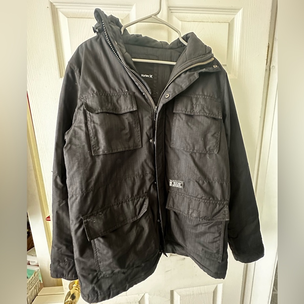 Hurley winter coat size medium black